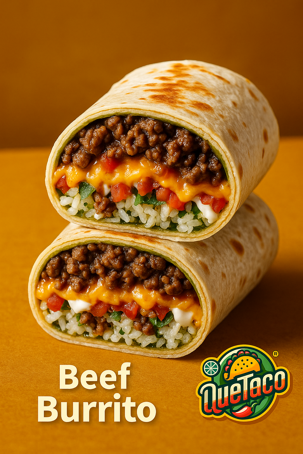 Burrito recién hecho en QueTaco